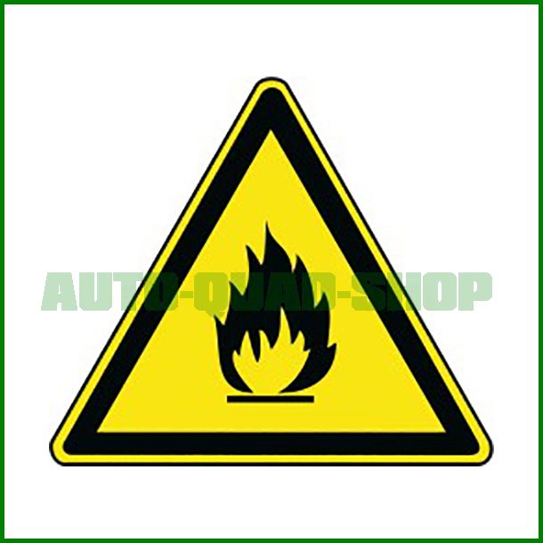 Gefahrenzeichen "Warnung vor feuergefährlichen Stoffen" - Makra