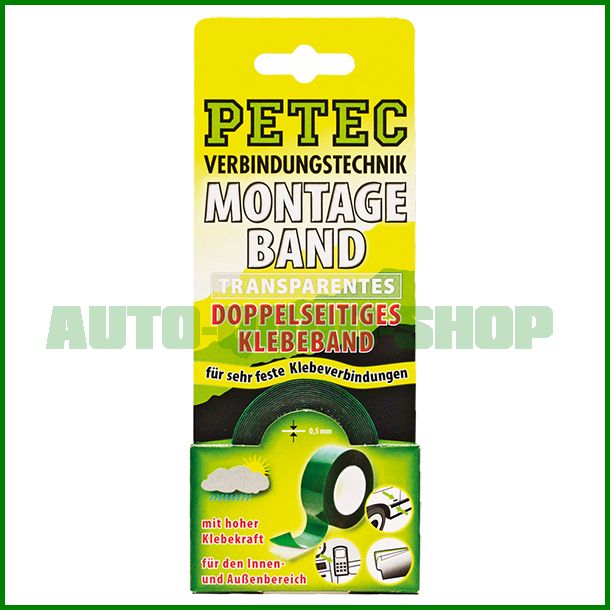 Power-Montageband-transparent-2mx19mm-SB-Karte-Petec Power Montageband - 2m x 19mm - Petec
